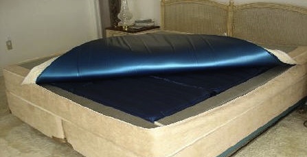Softside Waterbed with topper folded open